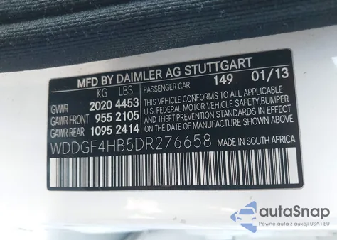 2013 Mercedes-Benz C 250 Sport from USA, damaged, VIN WDDGF4HB5DR276658